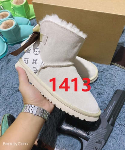 Adult  kids family flat snow boots shoes, wih box, size 25-44, SS50-1413-1414