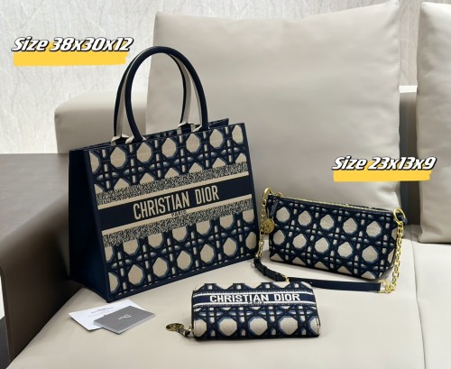 Canvas Split leather bag a set,3A ,no box,  B75-40