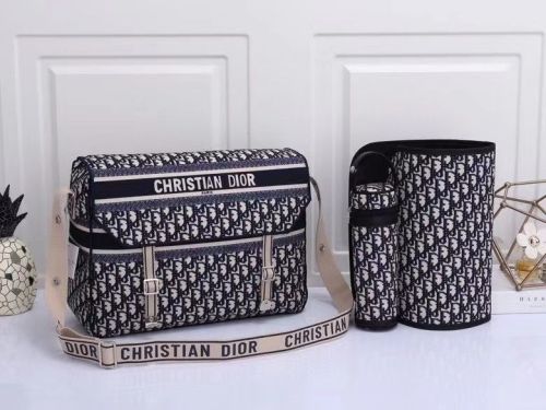 Canvas and split leather baby diaper bag + nursing bottle bag+ cushion, AAA, no box,diaper bag size  40x30x15cm,B98-38