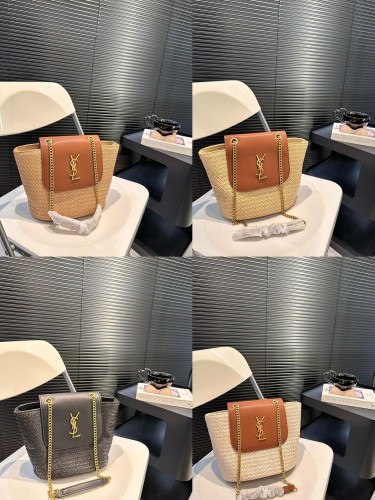 Straw raffia leather bag ,3A , size 22x20cm,no box,  B75-2993-2996