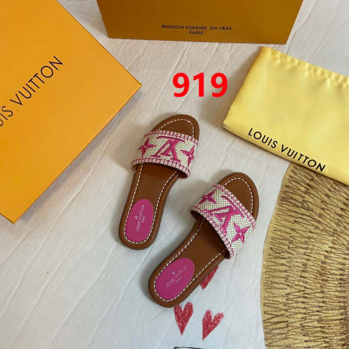 Flat leather sandals slippers , size 35-41 ,with box, SS50-919