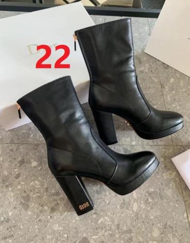 women leather heel boots shoes, size 35-40, with box,SS138-22-24