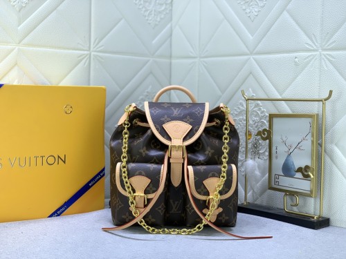 M46932 Canvas leather  bag ,5A,size 21x23x10cm, no box, B110-215