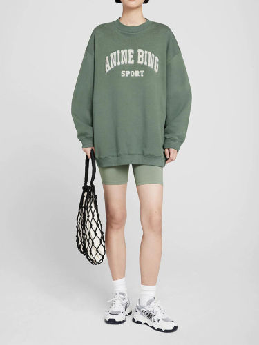 Women's men fashion embroidered crew neck loose hoodie clothes, S-M-L,CL78-148