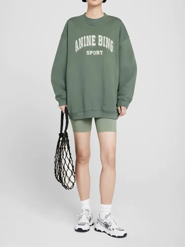 Women's men fashion embroidered crew neck loose hoodie clothes, S-M-L,CL78-148