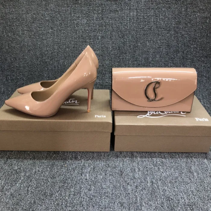 Top quality, real lether, women heel  shoes + cross shoulder bag set,  shoes size 35-43,heel 8/10/12cm, bag size 22x12x5.5cm, with box, B300-12