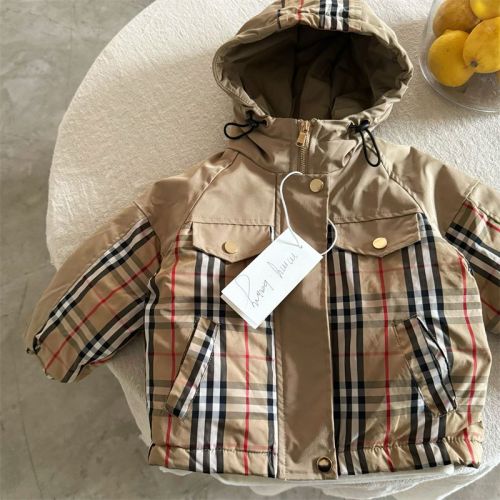 Hooded Cotton-padded clothes jacket for kids , size:90-160, CL40-1