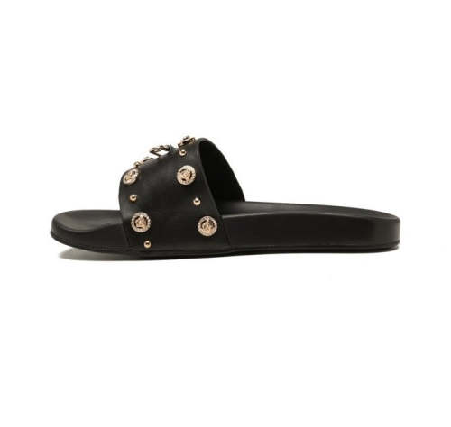 Flat leather sandals slippers , size 38-45 ,with box, SS70-1255