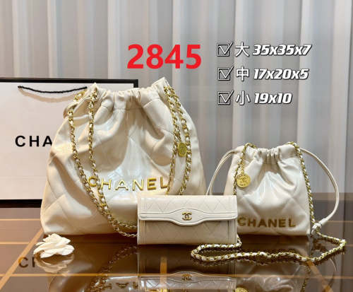 Split leather bag ,3A, size 35x35x7cm, 17x20x5cm, 19x10cm, 3 pieces for set, no box, B75-2845