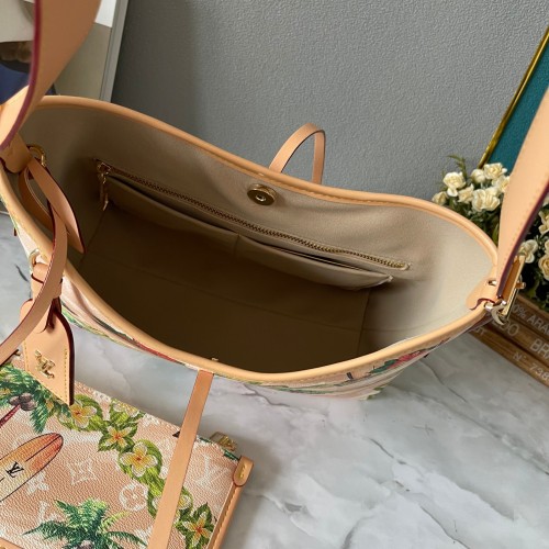 M46203  CarryAll  Canvas leather  bag ,5A,size 29x24x12cm, no box, B110-246