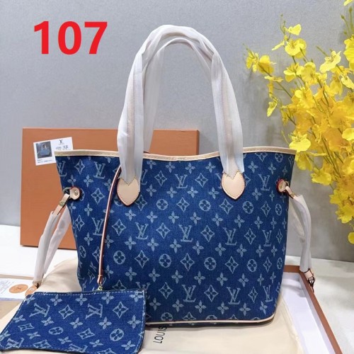 Canvas PU leather bag ,budget ,size 45x30x18cm,no box,  B35-107-108