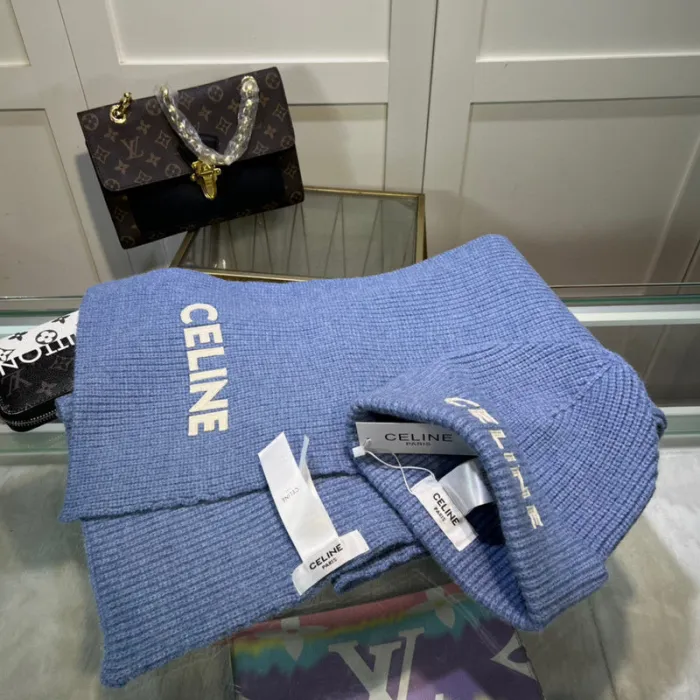 cashmere cotton scarf and hat ,no box. HX68-17-22