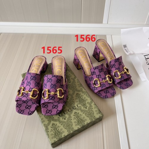 Women heel slipper shoes,heel 2.5cm or 7cm, size 34-42, SS50-1565-1566