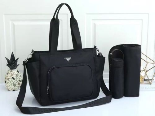 Nylon  baby diaper bag + nursing bottle bag+ cushion, AAA, no box,diaper bag size  40x30x15cm,B98-42