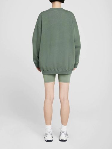 Women's men fashion embroidered crew neck loose hoodie clothes, S-M-L,CL78-148