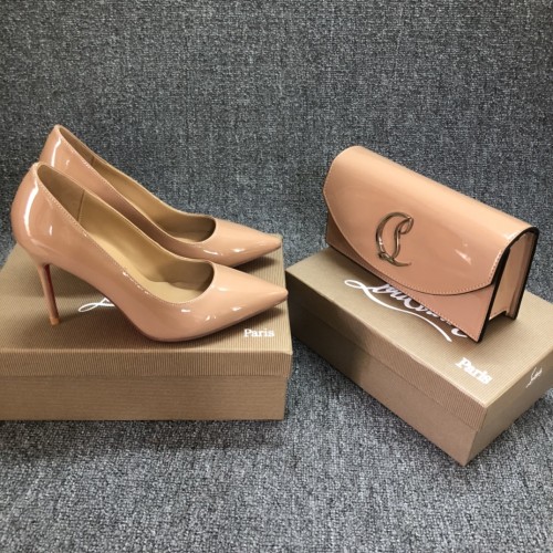 Top quality, real lether, women heel  shoes + cross shoulder bag set,  shoes size 35-43,heel 8/10/12cm, bag size 22x12x5.5cm, with box, B300-12