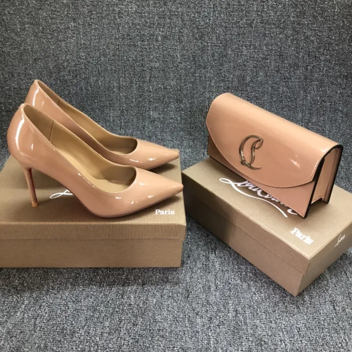 Top quality, real lether, women heel  shoes + cross shoulder bag set,  shoes size 35-43,heel 8/10/12cm, bag size 22x12x5.5cm, with box, B300-12