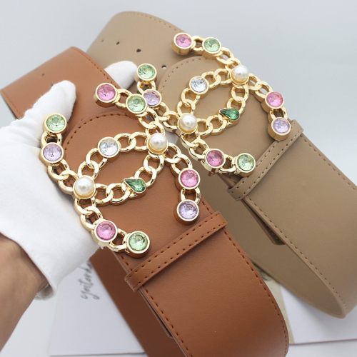 Ladies' belt width 6.8cm, length 105cm, no box, BLT19.9-135-140