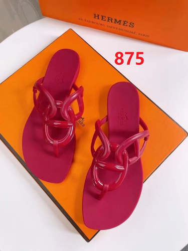 Flat leather sandals slippers , size 35-41  , with box,  SS50-875-880