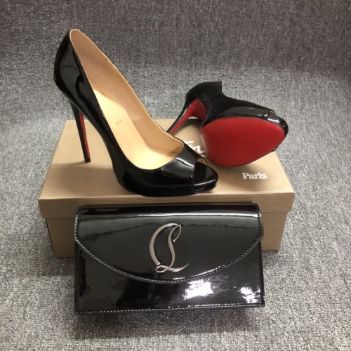Top quality, real lether, women heel  shoes + cross shoulder bag set,  shoes size 35-43,heel 12cm, bag size 22x12x5.5cm, with box, B300-11