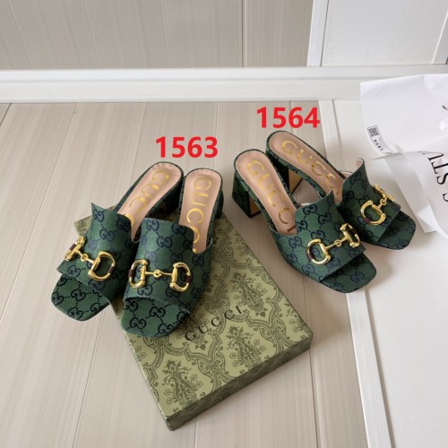 Women heel slipper shoes,heel 2.5cm or 7cm, size 34-42, SS50-1563-1564