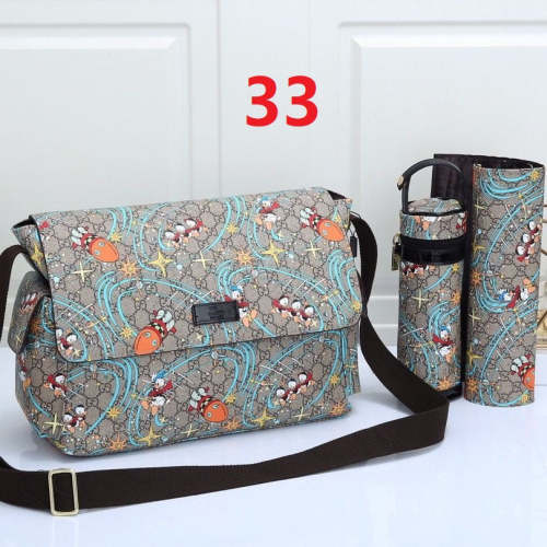 Canvas and split leather baby diaper bag + nursing bottle bag+ cushion, AAA, no box,diaper bag size  40x29x16cm,B98-33