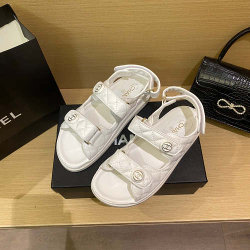 Flat leather sandals slippers , size 34-40 ,with box, SS60-1463