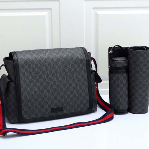 Canvas and split leather baby diaper bag + nursing bottle bag+ cushion, AAA, no box,diaper bag size  40x30x14cm,B98-27