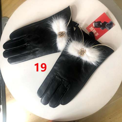 Women's fur leather gloves, GLS30-19