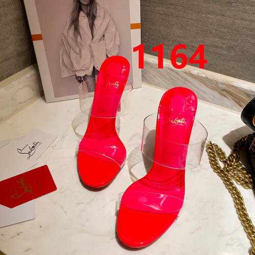 Women transparent heel sandal shoes, heel 10cm, size 35-41, SS50-1164