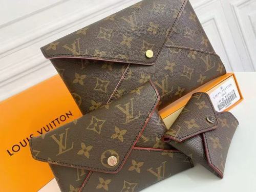 Leather bag ,5A ,size 23x16.5x0.3cm and 15.5x11.5x0.3cm and 10x7x0.3cm,no box,  B75-8