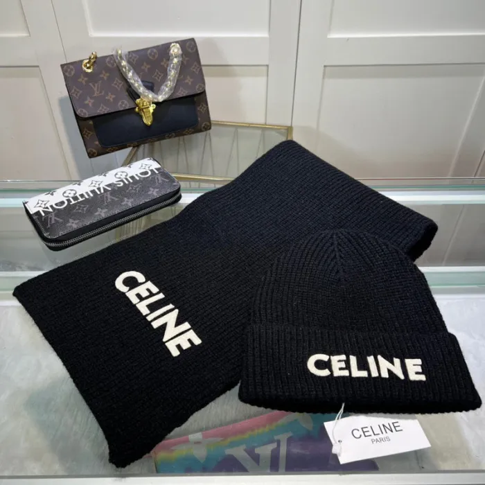 cashmere cotton scarf and hat ,no box. HX68-17-22