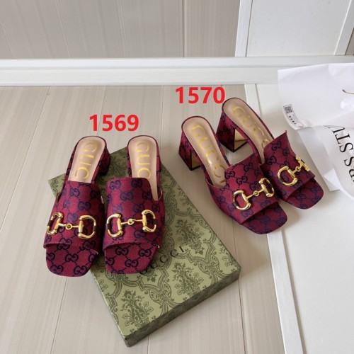 Women heel slipper shoes,heel 2.5cm or 7cm, size 34-42, SS50-1569-1570