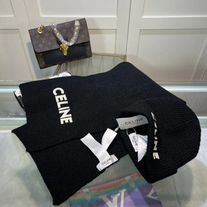 cashmere cotton scarf and hat ,no box. HX68-17-22