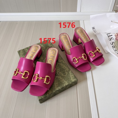 Women heel slipper shoes,heel 2.5cm or 7cm, size 34-42, SS50-1575-1576