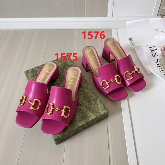 Women heel slipper shoes,heel 2.5cm or 7cm, size 34-42, SS50-1575-1576