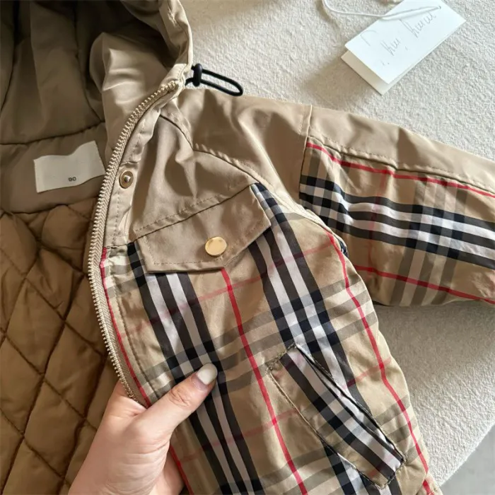 Hooded Cotton-padded clothes jacket for kids , size:90-160, CL40-1