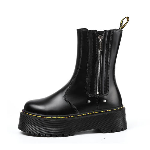 Women's platform boots, split leather, size 34-41, standard size，with box,SS80-580