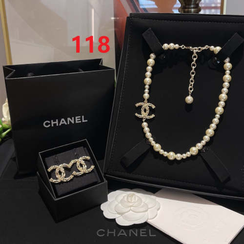 Earring and necklace  jewelry ,with box,  J35-118