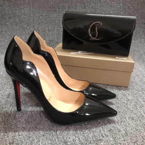 Top quality, real lether, women heel  shoes + cross shoulder bag set,  shoes size 35-43,heel 6/8/10/12cm, bag size 22x12x5.5cm, with box, B300-4