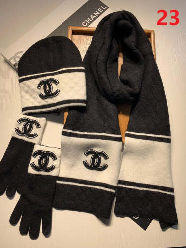 cashmere cotton scarf and gloves and hat ,no box. HX68-23-24