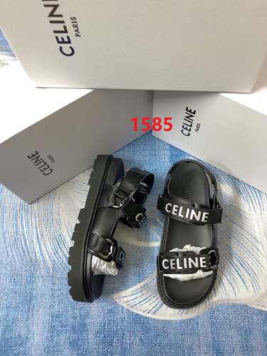 Flat leather sandals slippers , size 35-40 ,with box, SS60-1585