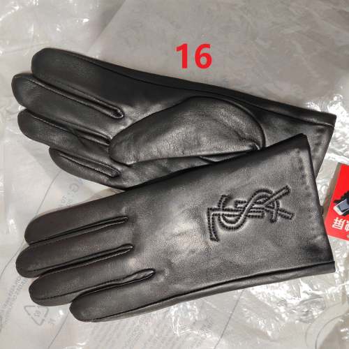 Women's fur leather gloves, GLS30-16