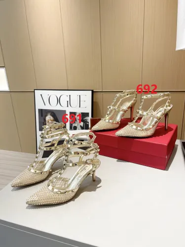 Women leather heel sandal shoes, size 34-42, SS88-691-692