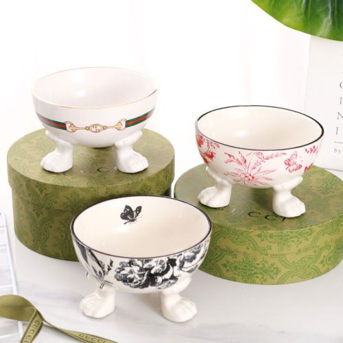 Pet cat and dog food bowl， with gift box,Diameter 15cm, height 10cm, HSE16-12-16