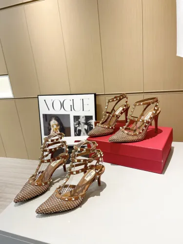 Women leather heel sandal shoes, size 34-42, SS88-695-696