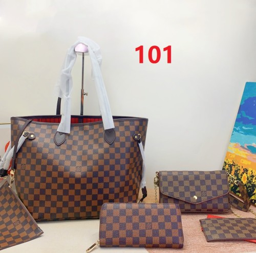 Split leather bag a set,3A ,size: 44x29x17cm /21x13cm/20X11cm,no box,  B75-101