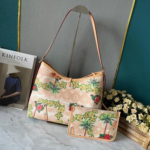 M46203  CarryAll  Canvas leather  bag ,5A,size 29x24x12cm, no box, B110-246