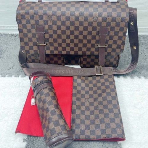 Canvas and split leather baby diaper bag + nursing bottle bag+ cushion, AAA, no box,diaper bag size  36x28x14cm,B98-45