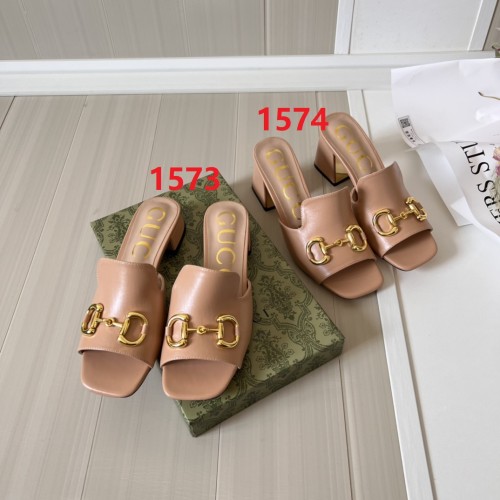 Women heel slipper shoes,heel 2.5cm or 7cm, size 34-42, SS50-1573-1574